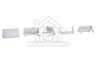 Constructa Koelkast Bosch Bevestigingsset Voor koelkastdeur KI24LV6185, KIR20A6002, KI18LV60/01 491368