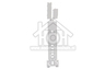 Constructa Koelkast Bosch Bevestiging Geleider van deur KI42LVSE0, KIV86VSE0 12035944