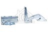 Philips/Whirlpool Koelkast Atag Scharnier Van deur set van 2 KD6122, KD6178 574195