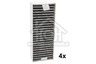 Constructa Kookplaat Siemens Filter Koolstoffilter, 4 stuks ED707FQ25E, ED807FQ25E, EX877LX67E 17007505