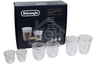 Simac Koffiezetapparaat DeLonghi Kopjes Fancy collection Set van 6 glazen, 2x Espresso, 2x Cappuccino, 2x Melk 5513284451